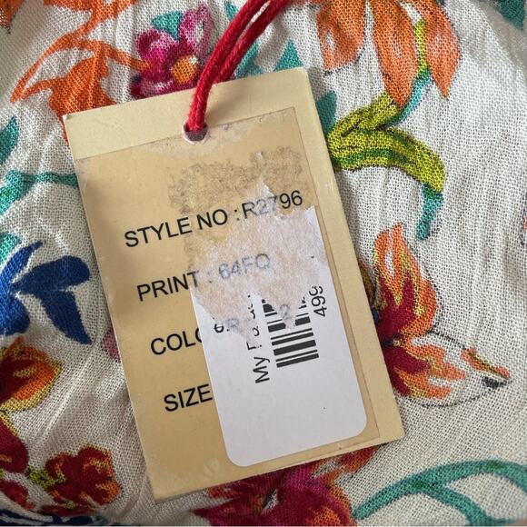 Anthropologie RAGA My Paradise Floral Tie Romper Women’s Sz M NWT - Picture 8 of 9